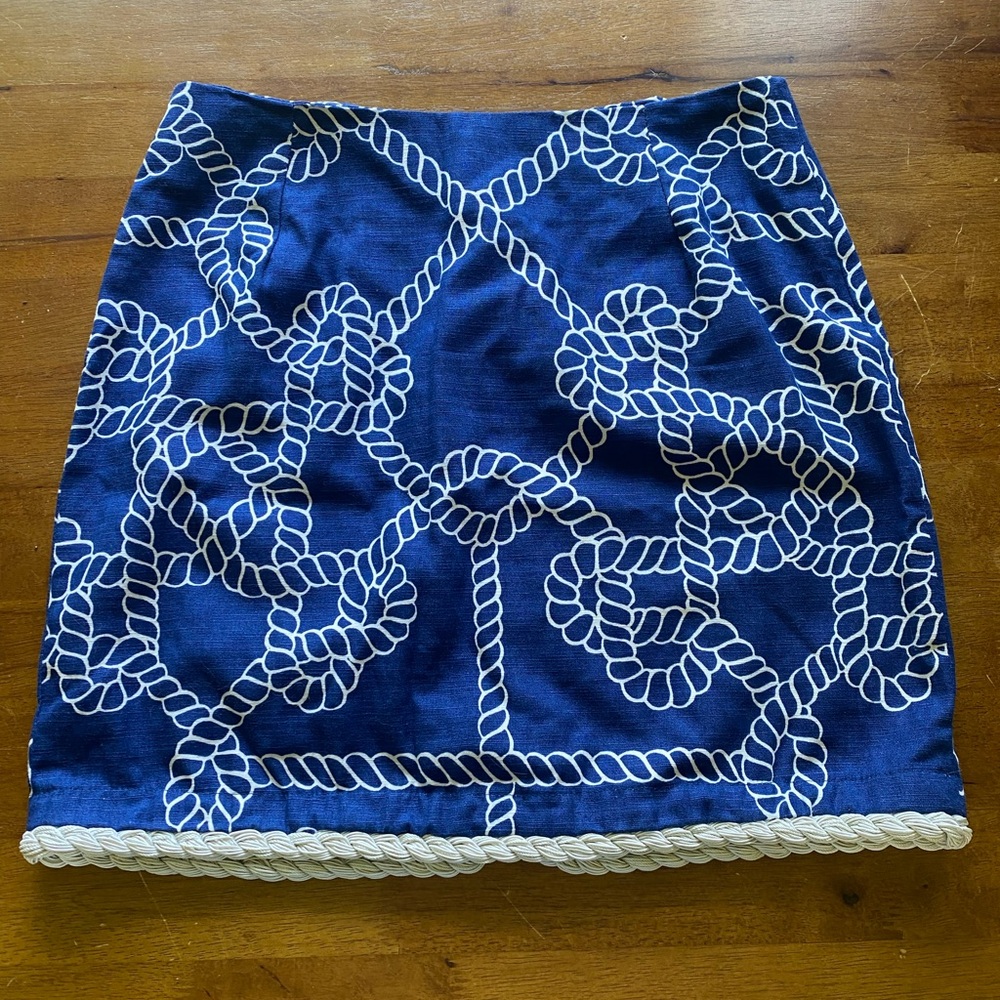 Love Lilly Navy Ropes Meredith Skirt Sz. 10